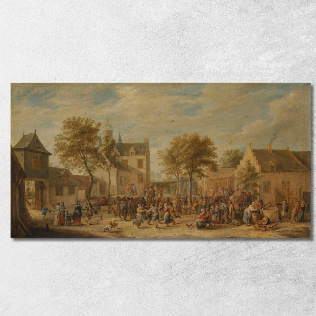 Festa Di Villaggio Con Contadini Che Si Divertono In Una Piazza David Teniers The Younger dty8 quadro stampato su tela Festa Di Villaggio Con Contadini Che Si Divertono In Una Piazza David Teniers The Younger dty8 quadro stampato su tela