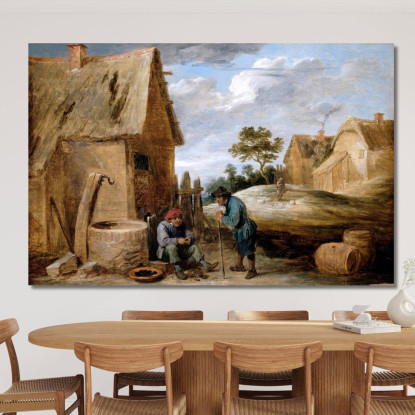 Un Contadino Che Mangia Cozze David Teniers The Younger dty11 quadro stampato su tela