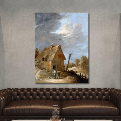 Una Strada Vicino A Un Cottage David Teniers The Younger dty15 quadro stampato su tela