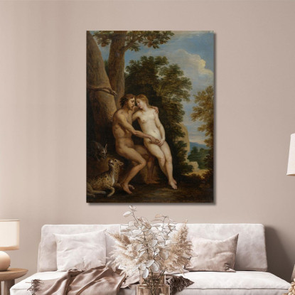 Adamo Ed Eva In Paradiso David Teniers The Younger dty18 quadro stampato su tela