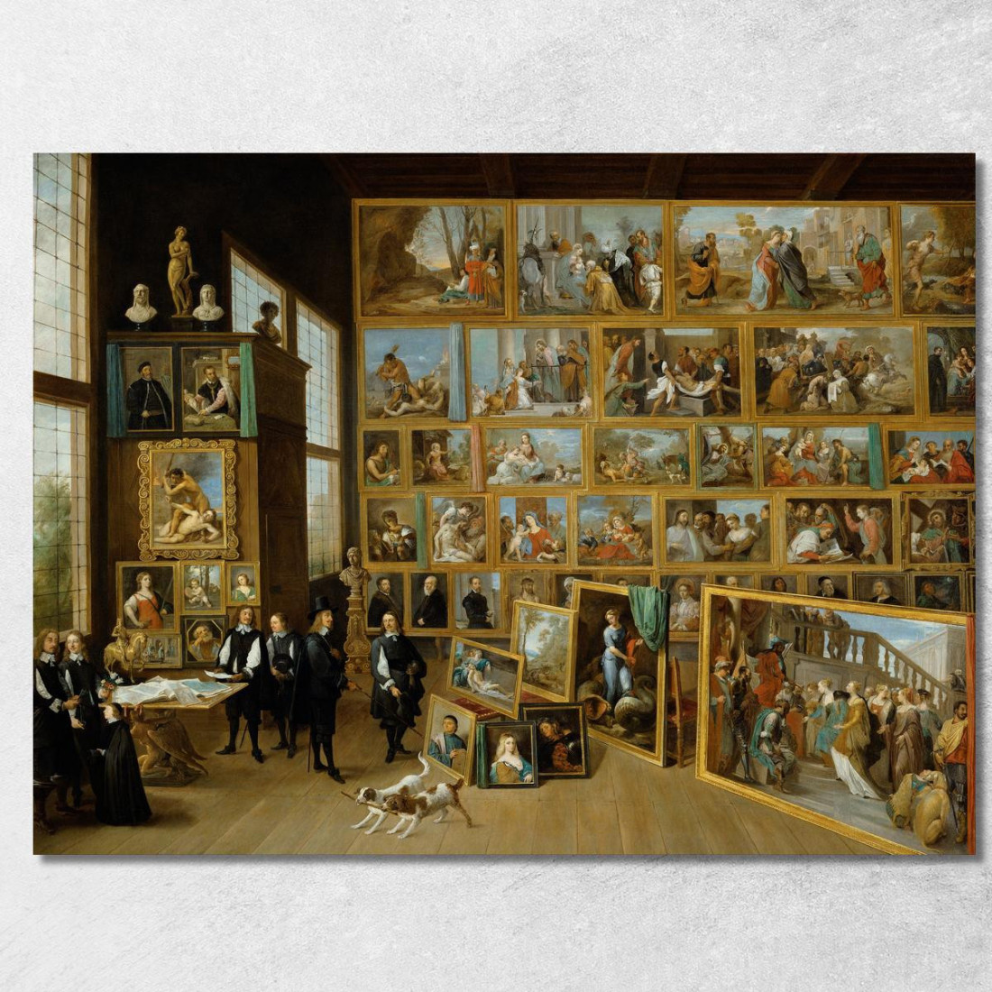 L’Arciduca Leopoldo Guglielmo Nella Sua Galleria A Bruxelles David Teniers The Younger dty26 quadro stampato su tela