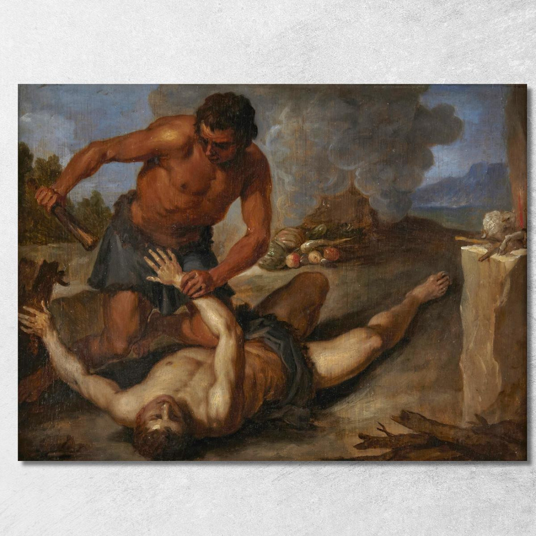 Caino Uccide Abele David Teniers The Younger dty32 quadro stampato su tela