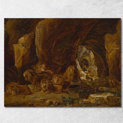 Daniele Nella Fossa Dei Leoni David Teniers The Younger dty33 quadro stampato su tela