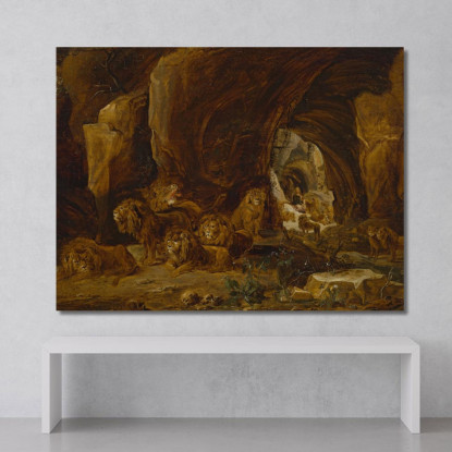 Daniele Nella Fossa Dei Leoni David Teniers The Younger dty33 quadro stampato su tela