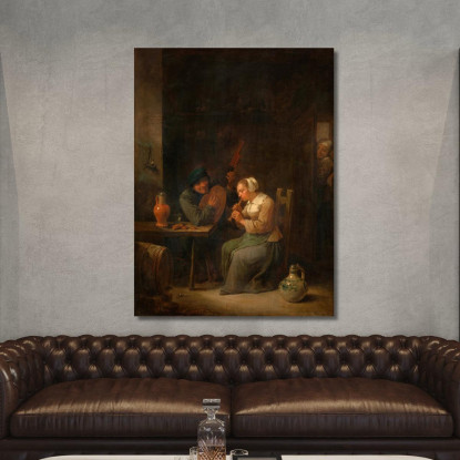 Duetto David Teniers The Younger dty34 quadro stampato su tela