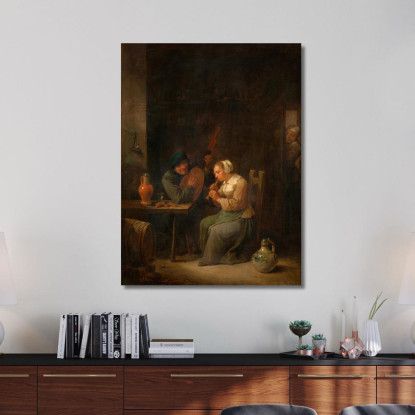 Duetto David Teniers The Younger dty34 quadro stampato su tela