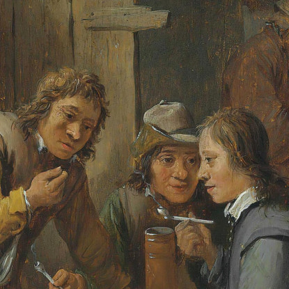 Figure In Un Interno Di Taverna David Teniers The Younger dty36 quadro stampato su tela