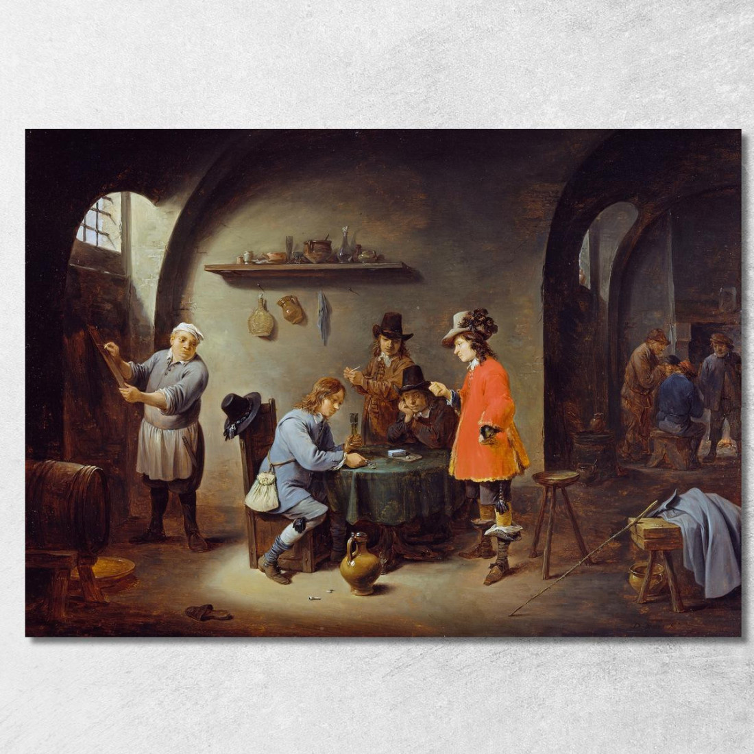 Scena Di Gioco D’Azzardo In Una Locanda David Teniers The Younger dty37 quadro stampato su tela