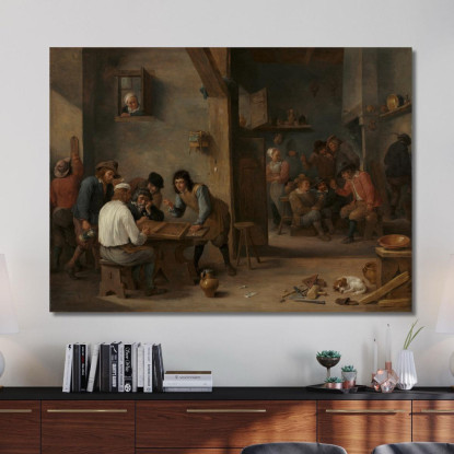 Partita Di Tric-Trac David Teniers The Younger dty38 quadro stampato su tela