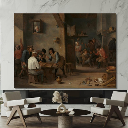 Partita Di Tric-Trac David Teniers The Younger dty38 quadro stampato su tela