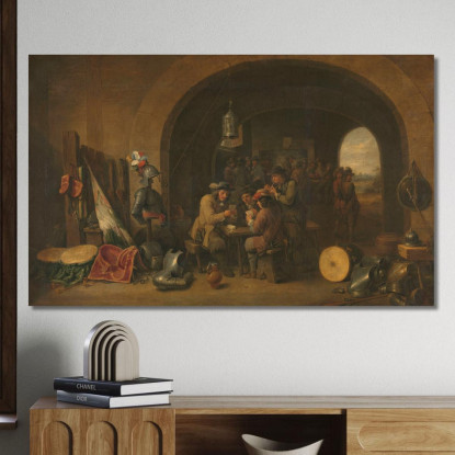 Stanza Della Guardia David Teniers The Younger dty40 quadro stampato su tela