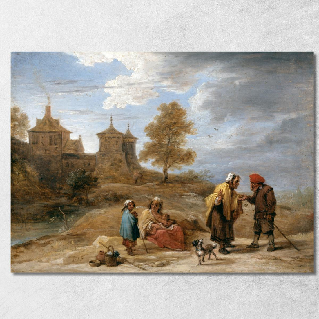 Zingari In Un Paesaggio David Teniers The Younger dty41 quadro stampato su tela Zingari In Un Paesaggio David Teniers The Younger dty41 quadro stampato su tela