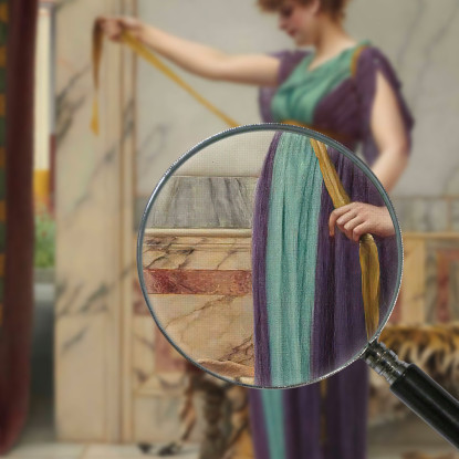 Una Dama Pompeiana 2 John William Godward jwg7 quadro stampato su tela