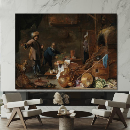 Interno Di Cucina 2 David Teniers The Younger dty48 quadro stampato su tela