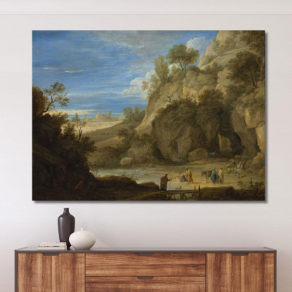 Paesaggio Con Un Accampamento Di Zingari David Teniers The Younger dty52 quadro stampato su tela