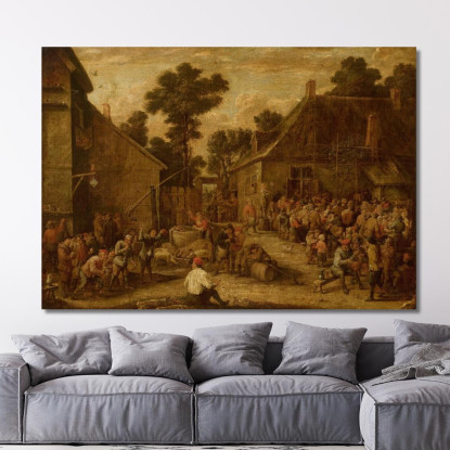 Festa Campestre David Teniers The Younger dty58 quadro stampato su tela