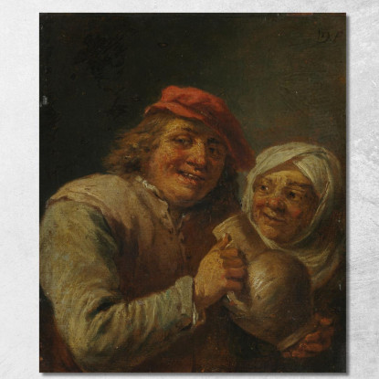 Vecchio E Vecchia David Teniers The Younger dty61 quadro stampato su tela