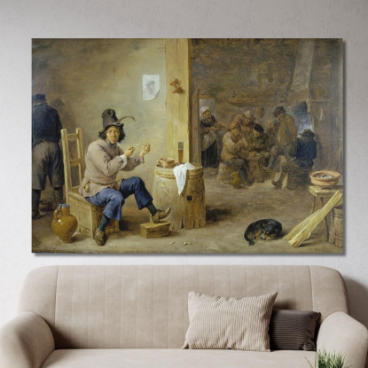 Fumatore In Una Locanda David Teniers The Younger dty75 quadro stampato su tela