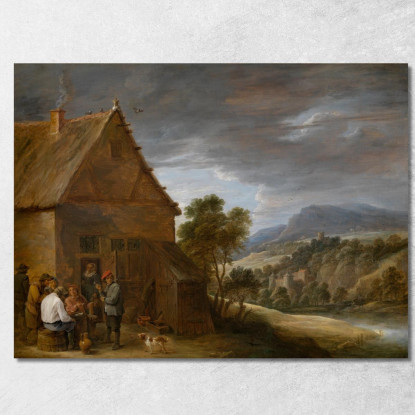 Scena Di Taverna 2 David Teniers The Younger dty82 quadro stampato su tela