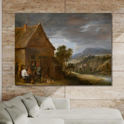 Scena Di Taverna 2 David Teniers The Younger dty82 quadro stampato su tela