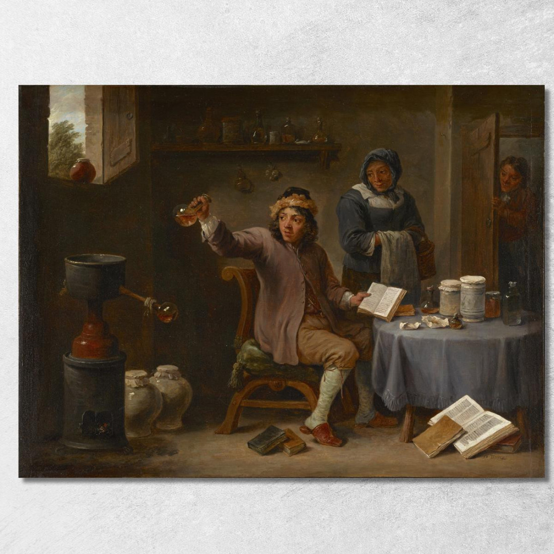 La Consultazione David Teniers The Younger dty90 quadro stampato su tela