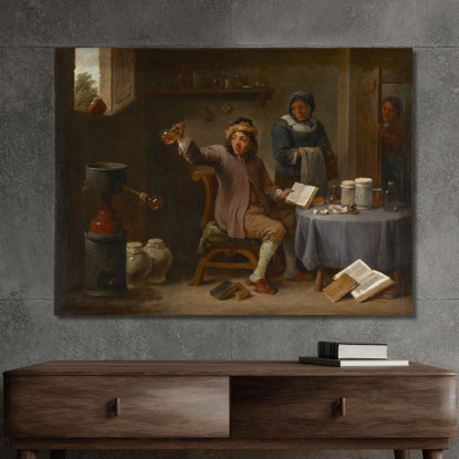 La Consultazione David Teniers The Younger dty90 quadro stampato su tela