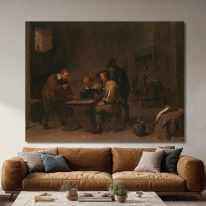 I Giocatori D'Azzardo David Teniers The Younger dty95 quadro stampato su tela