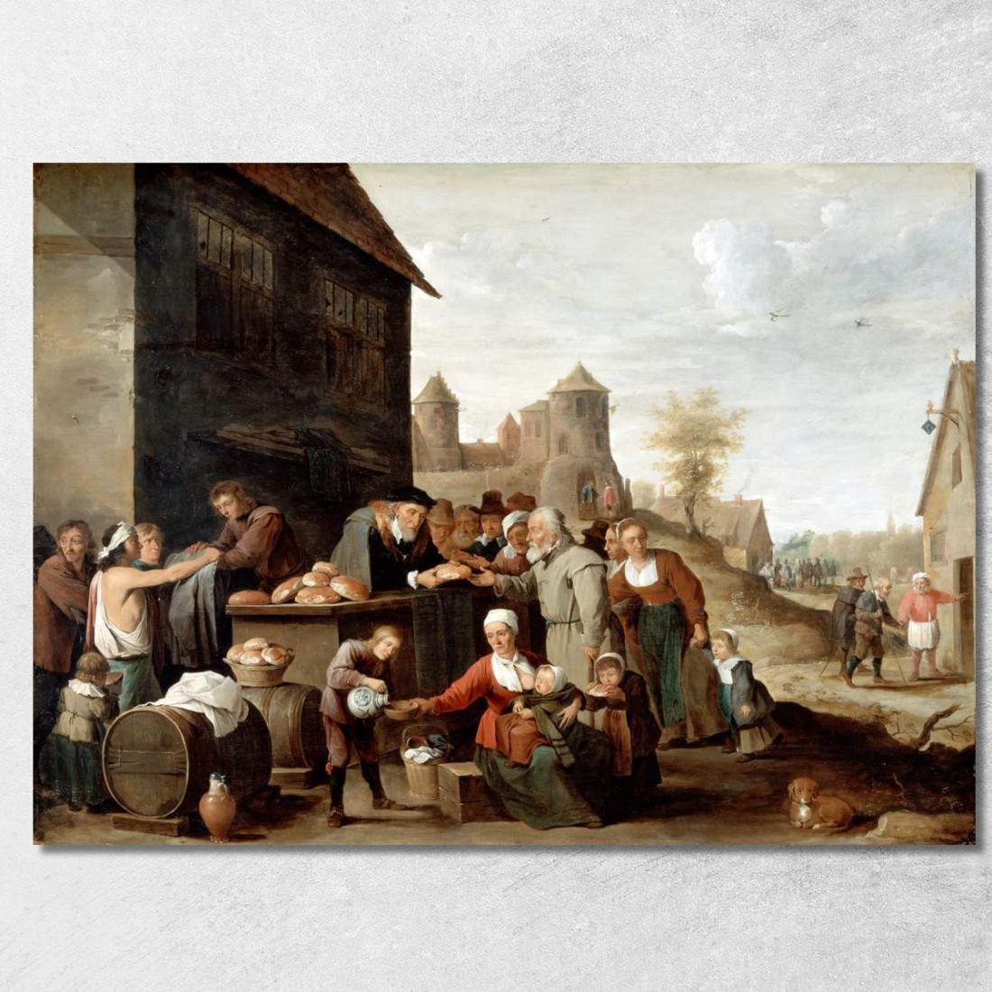 Le Sette Opere Di Misericordia Corporale David Teniers The Younger dty103 quadro stampato su tela Le Sette Opere Di Misericordia Corporale David Teniers The Younger dty103 quadro stampato su tela