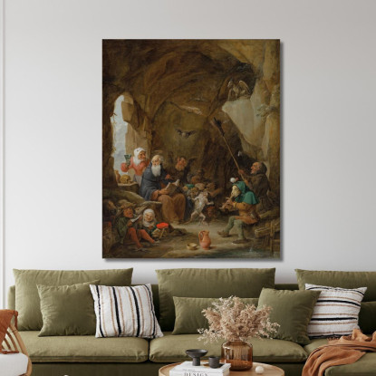 La Tentazione Di Sant'Antonio David Teniers The Younger dty107 quadro stampato su tela