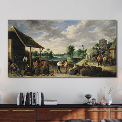 La Vendemmia David Teniers The Younger dty110 quadro stampato su tela