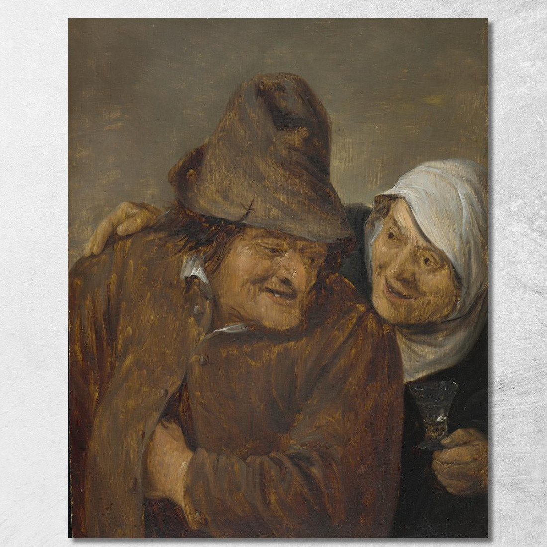 Due Contadini Con Un Bicchiere Di Vino David Teniers The Younger dty111 quadro stampato su tela Due Contadini Con Un Bicchiere Di Vino David Teniers The Younger dty111 quadro stampato su tela