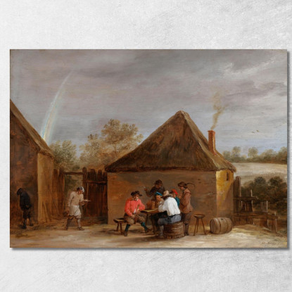 Scena Di Villaggio David Teniers The Younger dty113 quadro stampato su tela