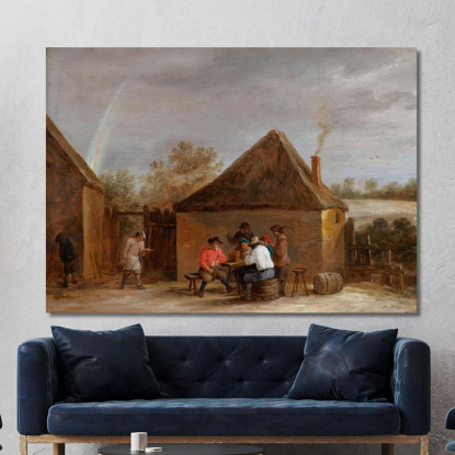 Scena Di Villaggio David Teniers The Younger dty113 quadro stampato su tela