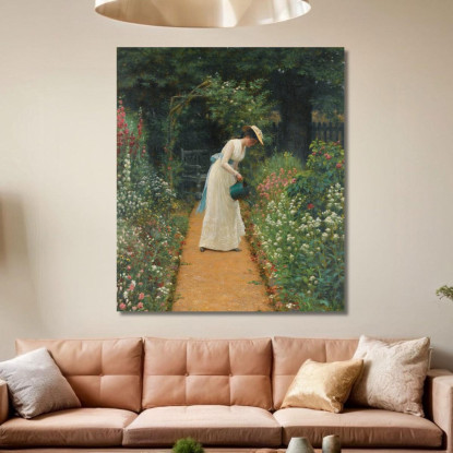 Il Giardino Della Mia Signora Edmund Blair Leighton ebl14 quadro stampato su tela