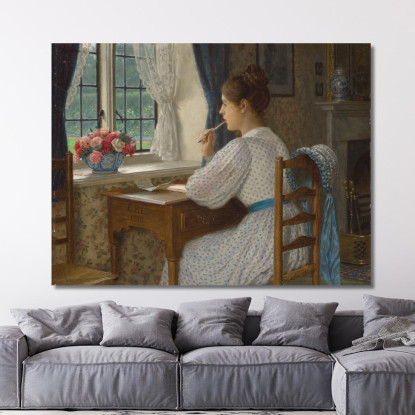 Pensieri Vaganti Edmund Blair Leighton ebl20 quadro stampato su tela
