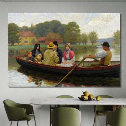 Il Traghetto Edmund Blair Leighton ebl24 quadro stampato su tela