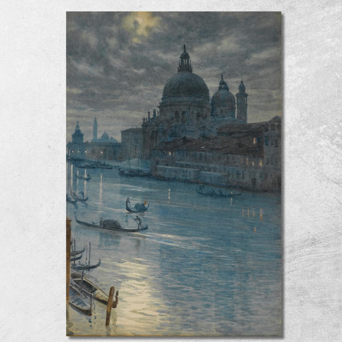 Una Scena Al Chiaro Di Luna A Venezia Edward John Poynter ejp1 quadro stampato su tela Una Scena Al Chiaro Di Luna A Venezia Edward John Poynter ejp1 quadro stampato su tela