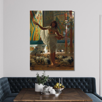 Nutrendo L’Ibis Sacro Nelle Sale Di Karnak Edward John Poynter ejp14 quadro stampato su tela