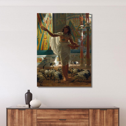 Nutrendo L’Ibis Sacro Nelle Sale Di Karnak Edward John Poynter ejp14 quadro stampato su tela