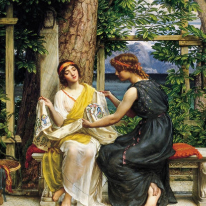 Elena E Ermia Edward John Poynter ejp15 quadro stampato su tela