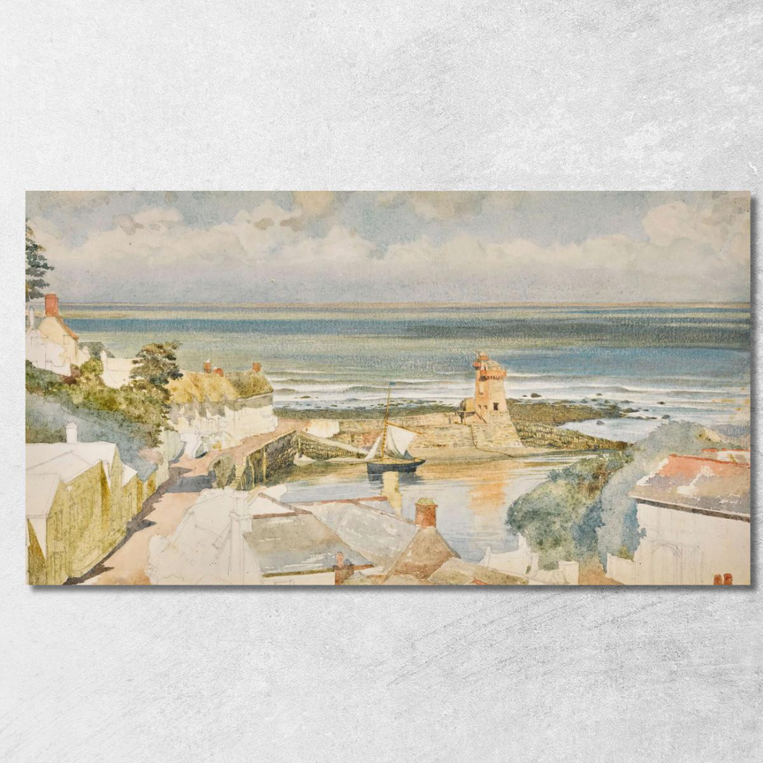 Il Porto Di Lynmouth Devon Edward John Poynter ejp17 quadro stampato su tela Il Porto Di Lynmouth Devon Edward John Poynter ejp17 quadro stampato su tela