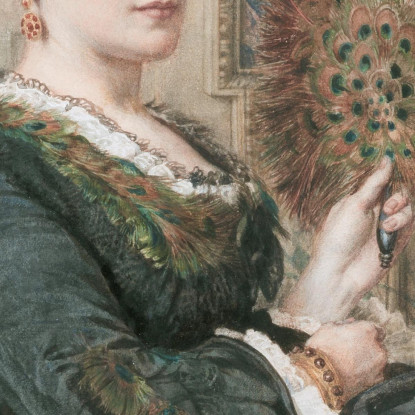 Il Ventaglio Del Pavone Edward John Poynter ejp27 quadro stampato su tela