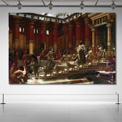 La Visita Della Regina Di Saba Al Re Salomone Edward John Poynter ejp30 quadro stampato su tela
