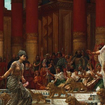 La Visita Della Regina Di Saba Al Re Salomone Edward John Poynter ejp30 quadro stampato su tela