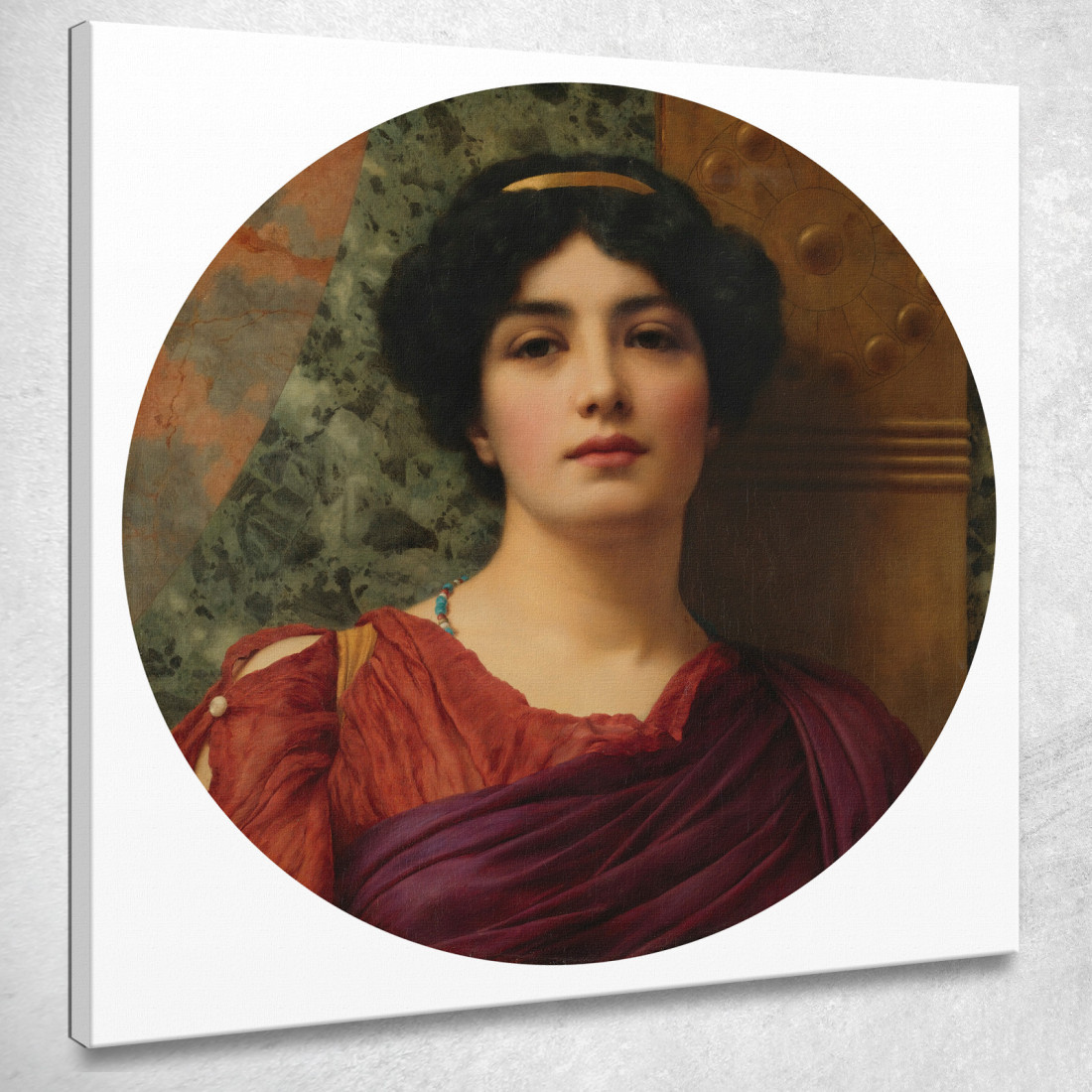 Contemplazione John William Godward jwg26 quadro stampato su tela