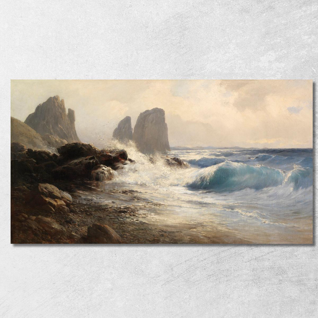 I Faraglioni Davanti Alla Costa Di Capri Edward Theodore Compton etc22 quadro stampato su tela I Faraglioni Davanti Alla Costa Di Capri Edward Theodore Compton etc22 quadro stampato su tela