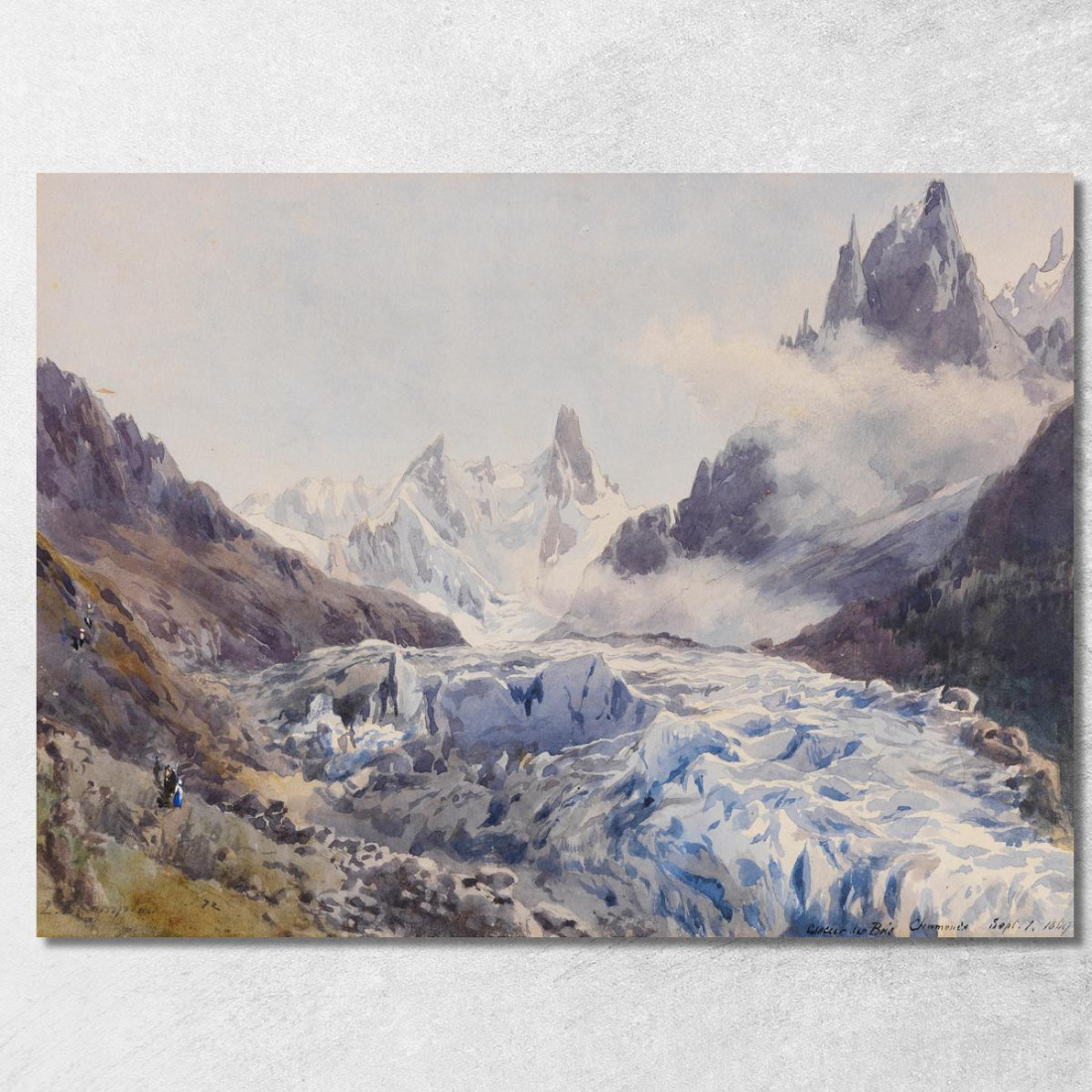 Ghiacciaio Des Bois Chamonix Edward Theodore Compton etc30 quadro stampato su tela Ghiacciaio Des Bois Chamonix Edward Theodore Compton etc30 quadro stampato su tela