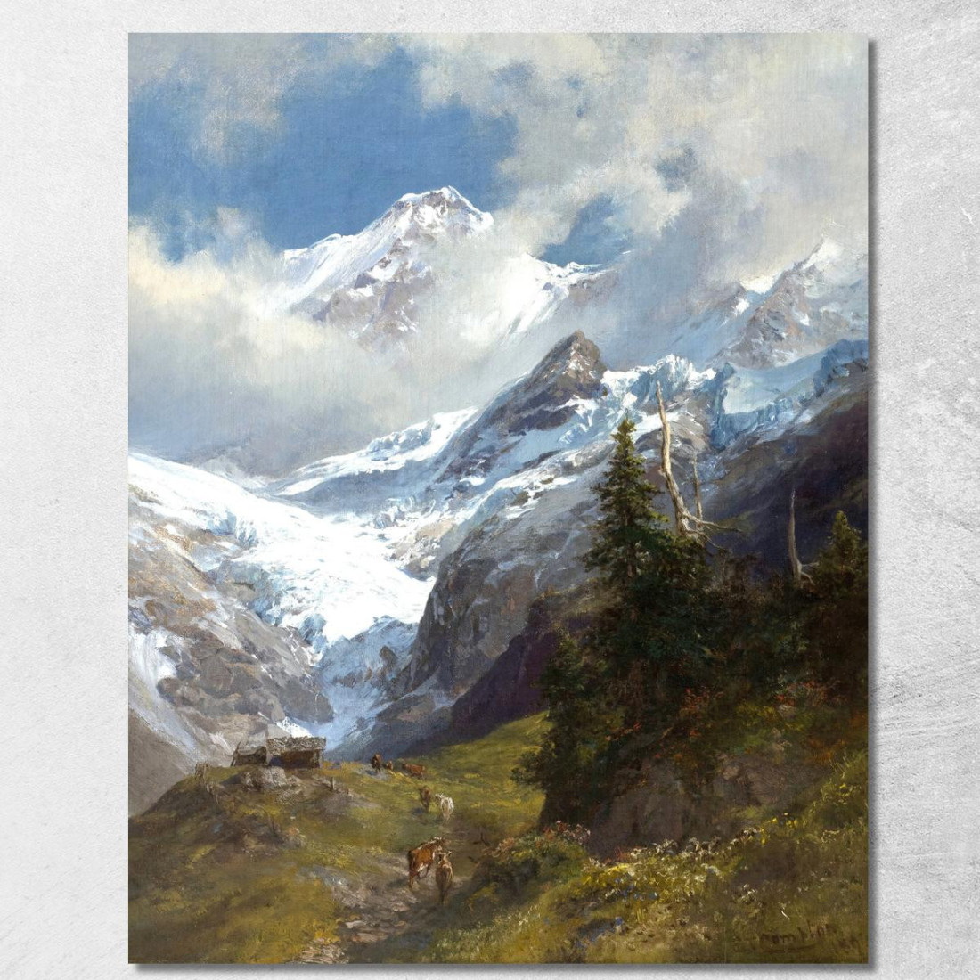 Paesaggio D’Alta Montagna Con Ghiacciaio Edward Theodore Compton etc32 quadro stampato su tela Paesaggio D’Alta Montagna Con Ghiacciaio Edward Theodore Compton etc32 quadro stampato su tela