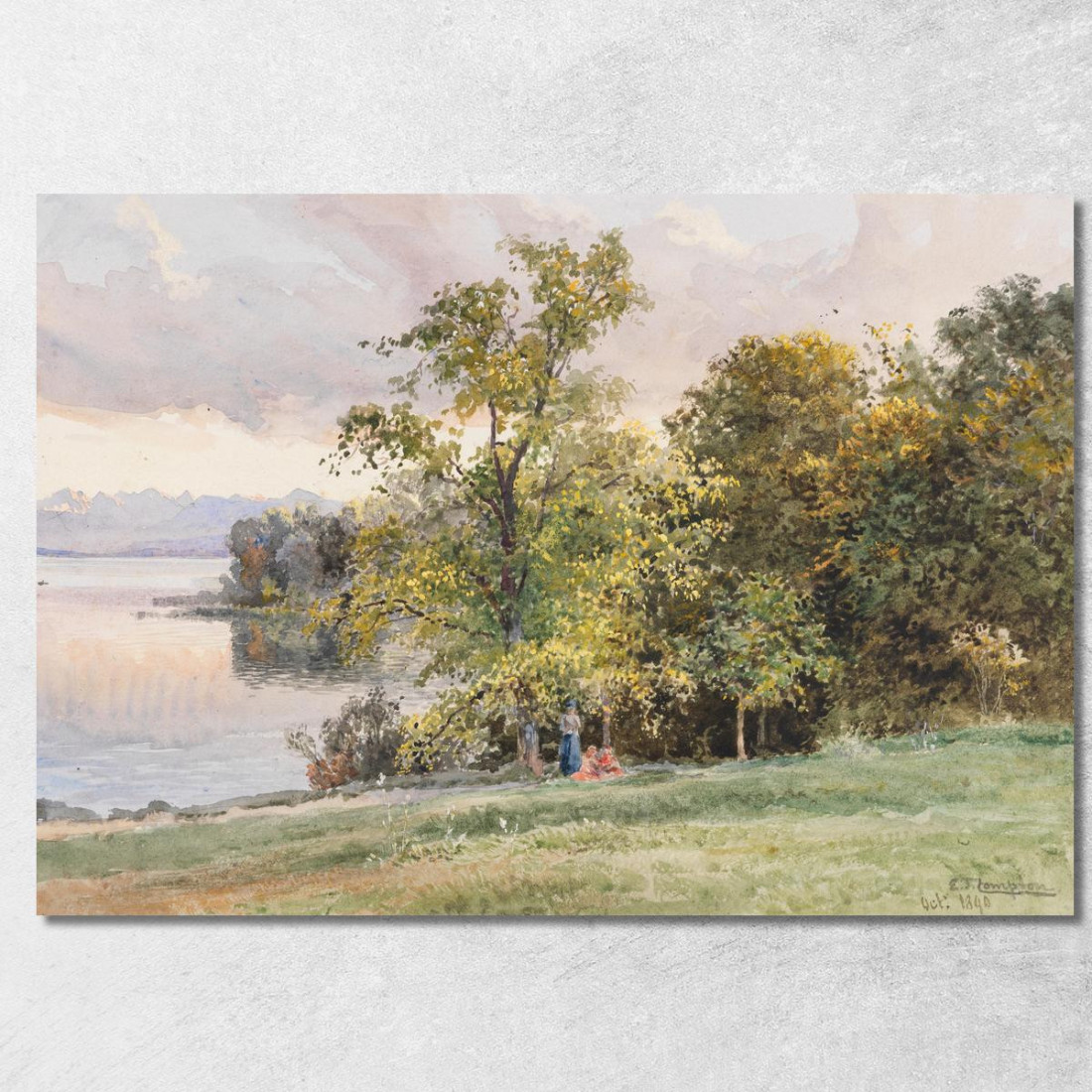 Paesaggio Sul Lago Di Starnberg Edward Theodore Compton etc41 quadro stampato su tela Paesaggio Sul Lago Di Starnberg Edward Theodore Compton etc41 quadro stampato su tela