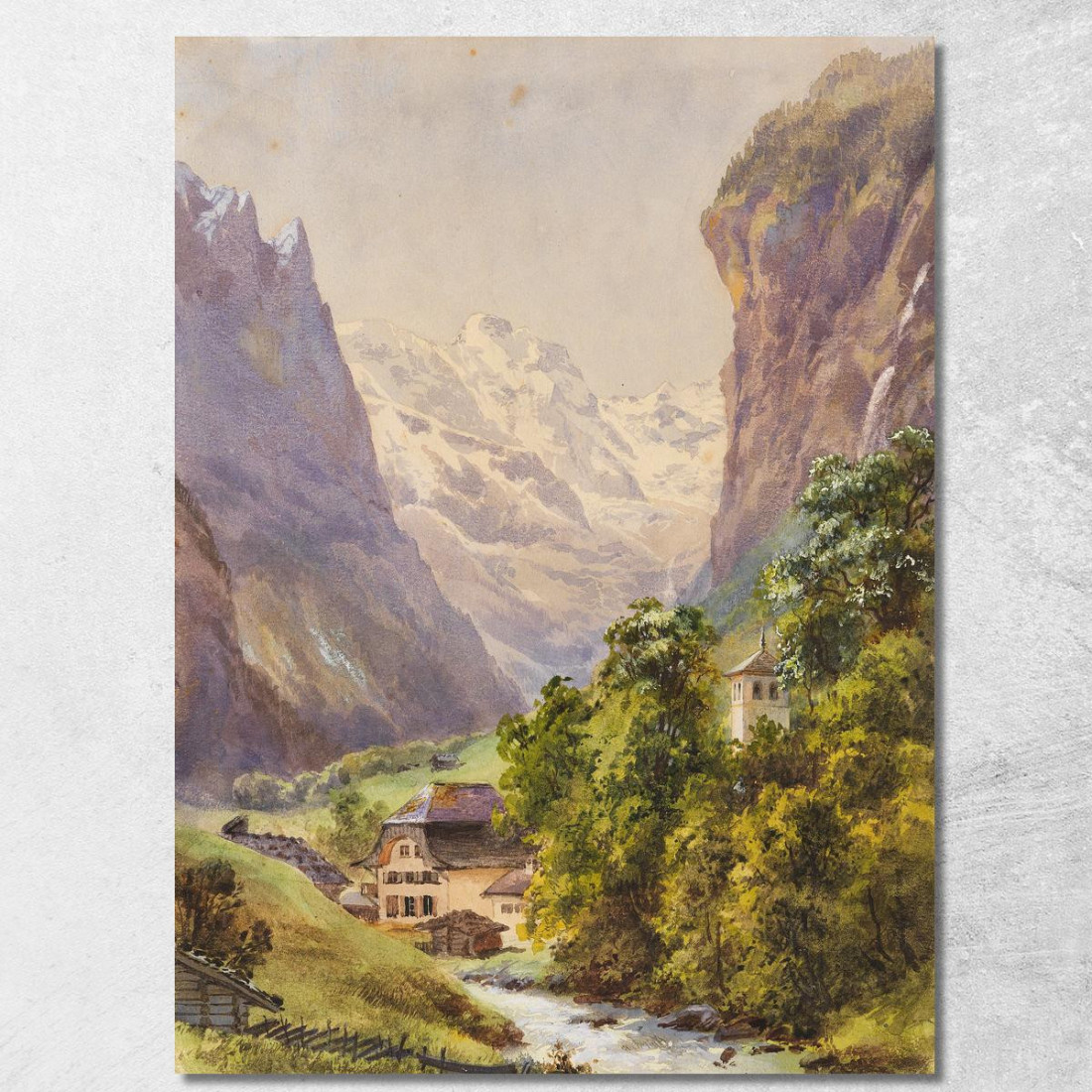 Lauterbrunnen Svizzera Edward Theodore Compton etc43 quadro stampato su tela Lauterbrunnen Svizzera Edward Theodore Compton etc43 quadro stampato su tela